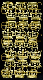 Dresdner Ornamente Kronen, 1-seitig gold (1112)