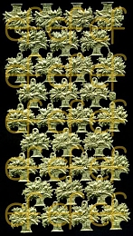 Dresdner Ornamente Blumenkorb, 1-seitig gold (1123)