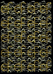 Dresdner Ornamente Herzen, 1-seitig gold (1128)