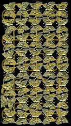 Dresdner Ornamente Schmetterlinge, 1-seitig gold (1133)
