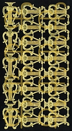 Dresdner Ornamente Lyra, 1-seitig gold (1149)