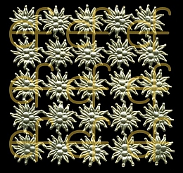 Dresdner Ornamente Edelweiß, 1-seitig gold (1175)