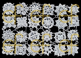 Dresdner Ornamente Orden, 2-seitig silber (1186-5)