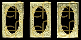 Dresdner Ornamente 3 kleine Rahmen, 1-seitig gold (1187)