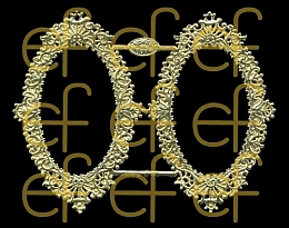 Dresdner Ornamente Rahmen, 1-seitig gold (1188)