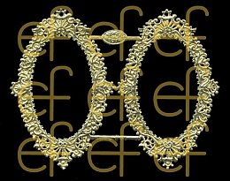 Dresdner Ornamente Rahmen, 1-seitig gold (1188)