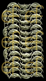 Dresdner Ornamente Halbmonde, 1-seitig gold (1197)