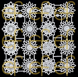 Dresdner Ornamente Rosetten, 2-seitig silber (1199-5)
