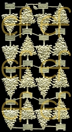 Dresdner Ornamente Weihnachtsbaum, 2-seitig gold (1208)