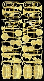 Dresdner Ornamente Instrumente, 1-seitig gold (1213)