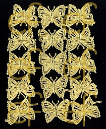 Dresdner Ornamente Schmetterlinge, 1-seitig gold (1407)