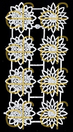 Dresdner Ornamente Rosette, 2-seitig silber (1415-5)