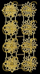 Dresdner Ornamente Rosette, 2-seitig gold (1415)