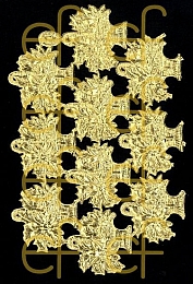 Dresdner Ornamente Blumenkorb, 1-seitig gold (1423)