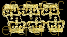 Dresdner Ornamente Kronen, 1-seitig gold (1428)