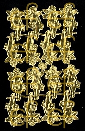 Dresdner Ornamente Engel, 1-seitig gold (1436)