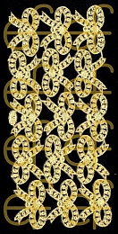 Dresdner Ornamente Schleifen, 1-seitig gold (1457)
