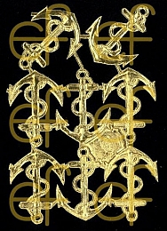 Dresdner Ornamente Anker, 1-seitig gold (1461)