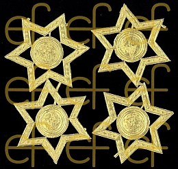 Dresdner Ornamente Davidsterne, 2-seitig gold (1468)
