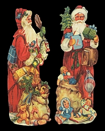 5 Paar Lebkuchenbilder Weihnachtsmänner (7815) 11,5 cm