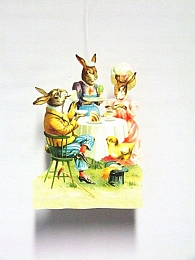 Fensterdekoration Osterfamilie