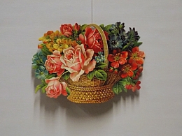 Fensterdekoration Rosenkorb