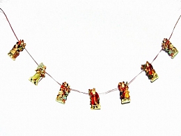Kleine Girlande Weihnachtsmann