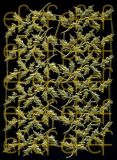 Dresdner Ornamente Stechpalme, 2-seitig gold (1121)
