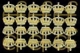 Dresdner Ornamente Kronen (klein), 2-seitig gold (1181)