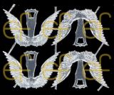 Dresdner Ornamente Flügel, 2-seitig silber (1411-5)