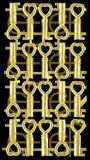 Dresdner Ornamente Schlüssel, 2-seitig gold (1422)