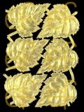 Dresdner Ornamente Birkenblätter, 1-seitig gold (1424)