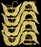 Dresdner Ornamente Engelsflügel, 2-seitig gold (1102)