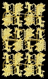 Dresdner Ornamente Weihnachtsmann mit Schlitten, 2-seitig gold (1105)