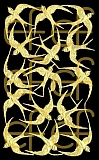 Dresdner Ornamente Schwalben, 2-seitig gold (1106)