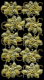 Dresdner Ornamente Wein, 2-seitig gold (1122)