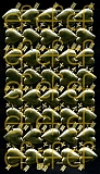 Dresdner Ornamente Herzen, 2-seitig gold (1129)
