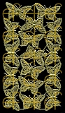 Dresdner Ornamente Schmetterlinge, 1-seitig gold (1135)