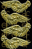 Dresdner Ornamente Engelsflügel einzeln, 2-seitig gold (1137)