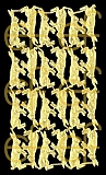 Dresdner Ornamente Hasen, 2-seitig gold (1144)