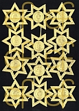 Dresdner Ornamente Davidsterne, 2-seitig gold (1154)