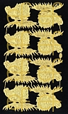 Dresdner Ornamente Elchkopf, 2-seitig gold (1156)