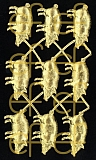 Dresdner Ornamente große Schweine, 2-seitig gold (1161)