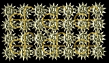 Dresdner Ornamente Sonnen, 1-seitig gold (1170)