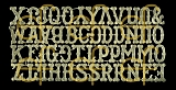Dresdner Ornamente Buchstaben A-Z, 1-seitig gold (1171)