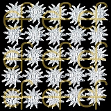 Dresdner Ornamente Edelweiß, 1-seitig silber (1175-5)
