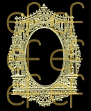 Dresdner Ornamente Rahmen, 1-seitig gold (1180)