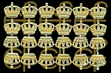 Dresdner Ornamente Kronen (klein), 2-seitig gold (1181)