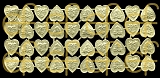 Dresdner Ornamente Herzen, 1-seitig gold (1183)