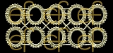 Dresdner Ornamente Rahmen, 2-seitig gold (1189)